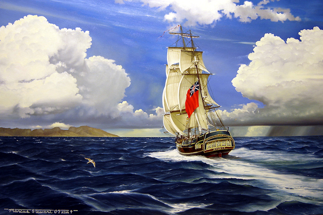  "HMS Bounty At Tahiti"